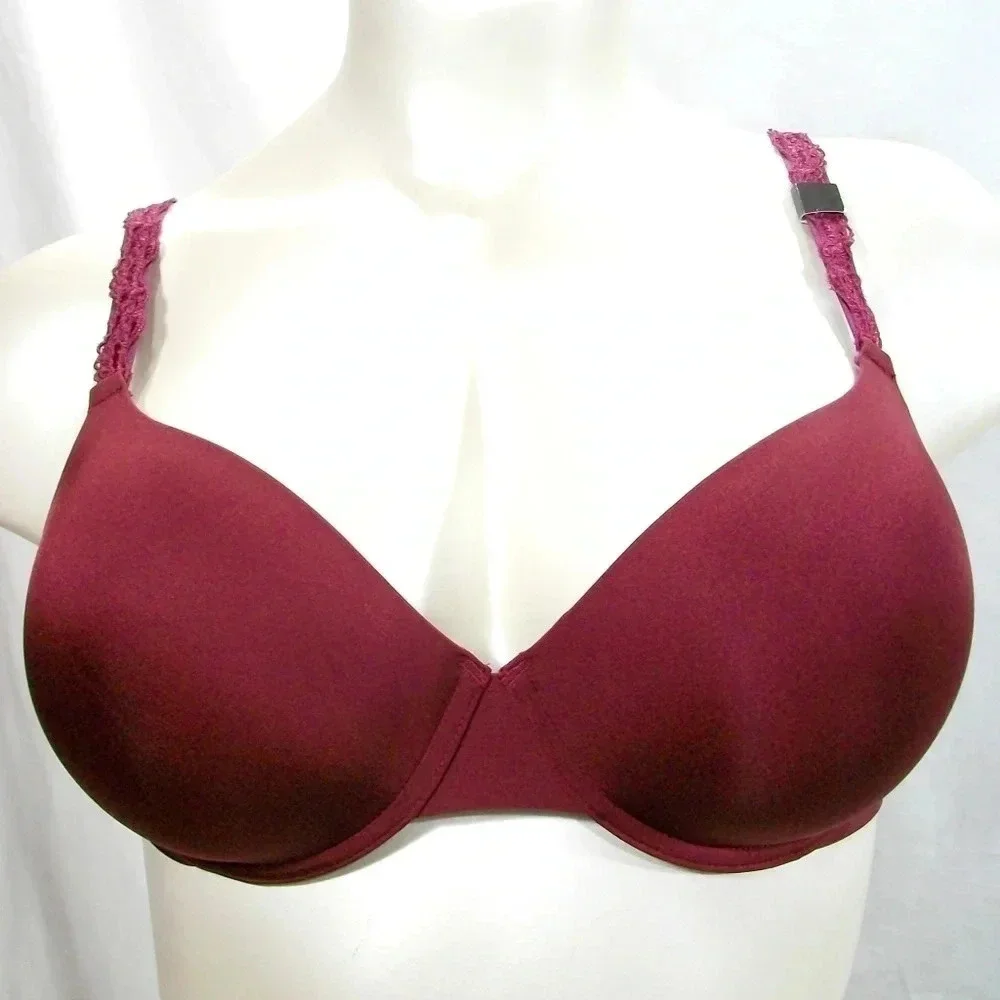 40C Paramour 135035 Lissa‎ Contour UW Bra Burgundy NWT